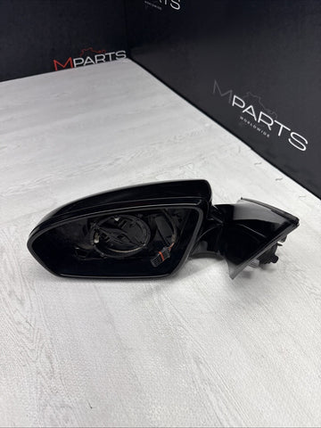 13-16 BMW F10 M5 LEFT DRIVER SIDE MIRROR NO CAMERA NO GLASS SAPPHIRE BLACK OEM