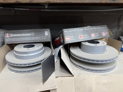 NEW Zimmerman 06-13 BMW E90 E92 E93 328i 335i Brake Discs Rotors Pads Sensors