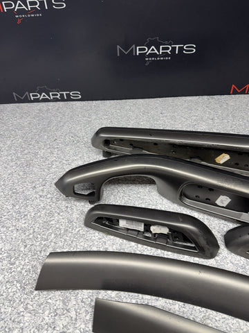 01-06 BMW E46 M3 Convertible Interior Armrests Trim Set Titan Shadow *Notes*