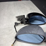 01-06 BMW E46 M3 Side View Door Mirrors Pair Carbon Black  *Notes*