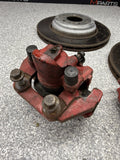 08-13 BMW E90 E92 E93 M3 Rear Brakes Brake Calipers Red & Discs Rotors
