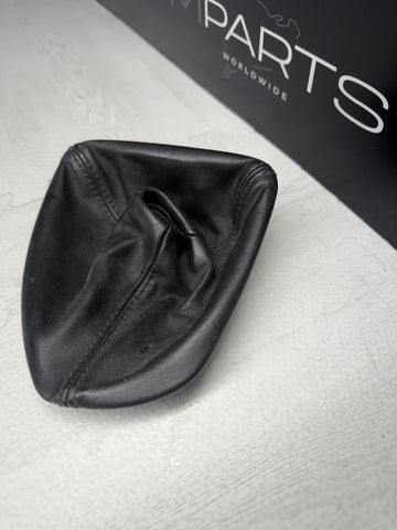 08-13 BMW E90 E92 E93 M3 Leather Stich Gear Shift Boot Gaiter Black with Frame