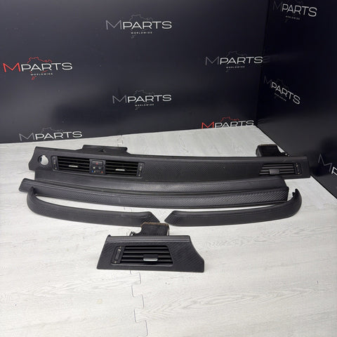 08-11 BMW E90 M3 Sedan Interior Dashboard Door Leather Carbon Fiber Trim Set OEM