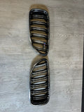 13-16 BMW F06 M6 Sedan Genuine OEM Front Kidney Grilles Set