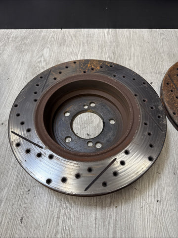 BMW 01-06 E46 M3 Rear Discs Brake Rotors Drilled & Slotted