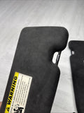 2006-2010 BMW E63 650i M6 Coupe Sun Visors Pair Alcantara OEM *Sticker Flaw