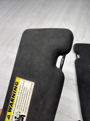 2006-2010 BMW E63 650i M6 Coupe Sun Visors Pair Alcantara OEM *Sticker Flaw