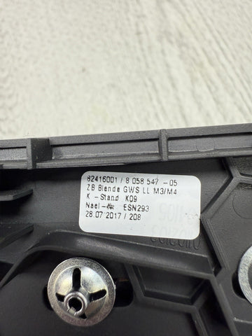 15-20 BMW F80 F82 F83 M3 M4 Center Dome DCT Shifter Plate + Carbon Fiber Overlay