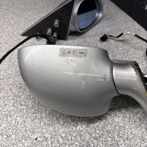 01-06 BMW E46 M3 Side View Door Mirrors Pair Titan Silver *Notes*