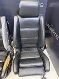 1983-1993 BMW E30 318i 320i 323i 325i Sport Seat Set Black Leather *Notes*