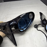 01-06 BMW E46 M3 Side View Door Mirrors Pair Carbon Black  *Notes*