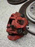 08-13 BMW E90 E92 E93 M3 Rear Brakes Brake Calipers Red & Discs Rotors