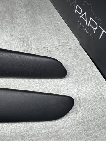 01-06 BMW E46 M3 Convertible Door Upper Arm Rest Armrest Pads Black *Notes*
