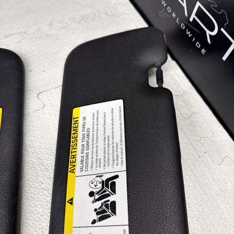 BMW F83 M4 15-20 Vinyl Black Sun Visor Pair OEM