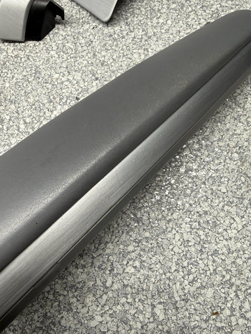 01-06 BMW E46 M3 Coupe Interior Armrests Trim Set Brushed Aluminum *4 Tabs