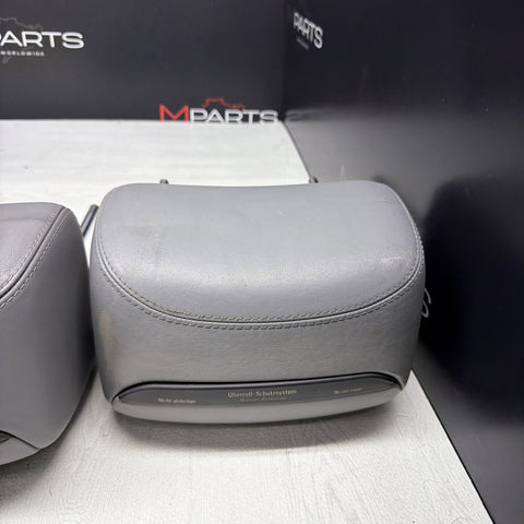 2001-2006 BMW E46 M3 Convertible Grey Rear Headrests Head Rests Pair OEM *Notes*