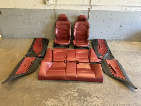 BMW E46 M3 01-06 Coupe Imola Red Nappa Leather Interior Seats Panels Set OEM