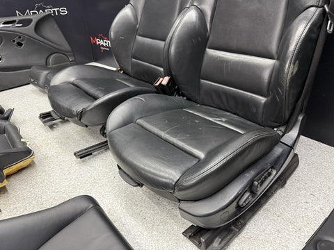01-06 BMW E46 M3 Convertible Interior Heated Seats Nappa Black Set Complete