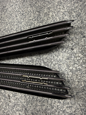 01-06 BMW E46 M3 Front Fender Vents Grilles Grills Chrome Genuine OEM No Emblems