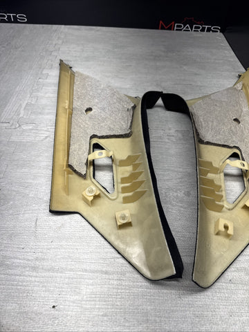 2001-2006 BMW M3 E46  Coupe Pair C Pillar Cover Trim Rear Cloth - DAMAGED CRACK