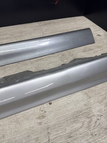 01-06 BMW E46 M3 Rocker Panel Side Skirts OEM Silver & Silver Grey Pair