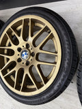 18x8 18x9 CSL STYLE 5x120 BMW E46 M3 Gold 18” Wheels Rims Set (4)