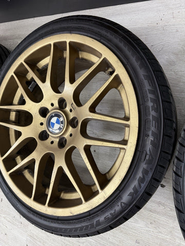 18x8 18x9 CSL STYLE 5x120 BMW E46 M3 Gold 18” Wheels Rims Set (4)