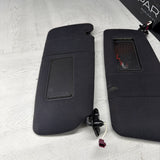 01-06 BMW E46 M3 Coupe Right Left Sun Visors Shade Mirror Black OEM *Peel*