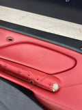 01-06 BMW E46 M3 FRONT LEFT DRIVER SIDE DOOR PANEL CARD IMOLA RED OEM