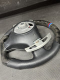 BMW E46 M3 01-06 Carbon Fiber Steering Wheel Tri Stitched SMG + Paddles + Trim