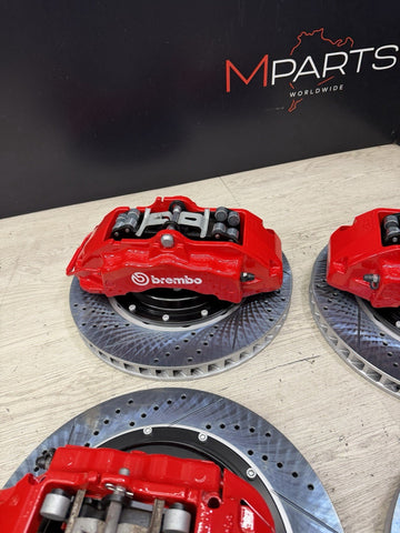 NEW 01-06 BMW E46 M3 BREMBO Big Brake Kit Red Calipers Rotors Set Plug Play