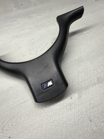 OEM 01-06 BMW E46 M3 Lower Steering Wheel Trim Cover Plate Black *1 Broken Tab