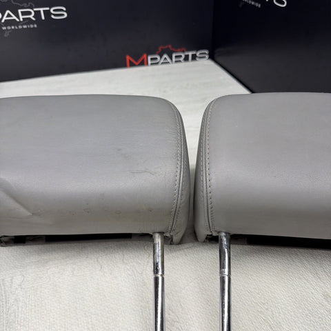 2001-2006 BMW E46 M3 Convertible Grey Rear Headrests Head Rests Pair OEM