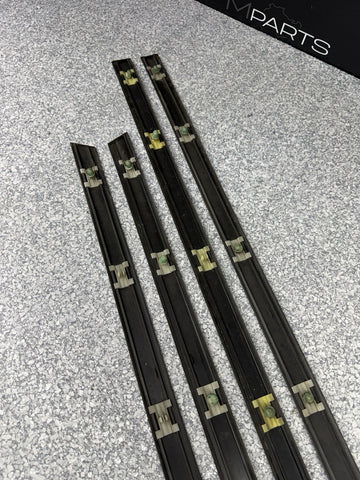 BMW E36 M3 Sedan 1992-1998 Black Door Mouldings Trims Set OEM