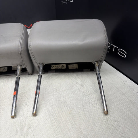 2001-2006 BMW E46 M3 Convertible Grey Rear Headrests Head Rests Pair OEM