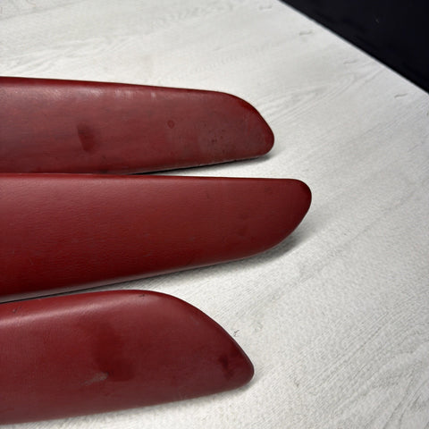 01-06 BMW E46 M3 Convertible Door Upper Arm Rest Armrest Pads Imola Red *Notes*