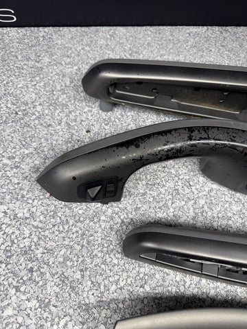 01-06 BMW E46 M3 Convertible Interior Armrests Trim Set Titan Shadow Grey
