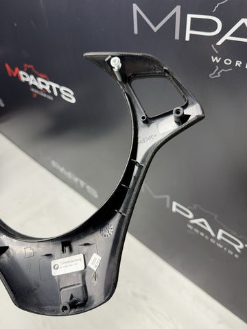 08-13 BMW E90 E92 E93 M3 Lower Steering Wheel Trim Cover Plate Alcantara