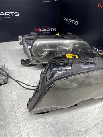 02-06 BMW E46 M3 ORIGINAL Bi Xenon Headlights Stock *Repaired Tab*