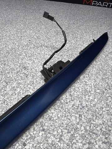 01-03 BMW E46 M3 Coupe Trunk Lid Grip Key Deck Handle Topaz Blue *Crack*