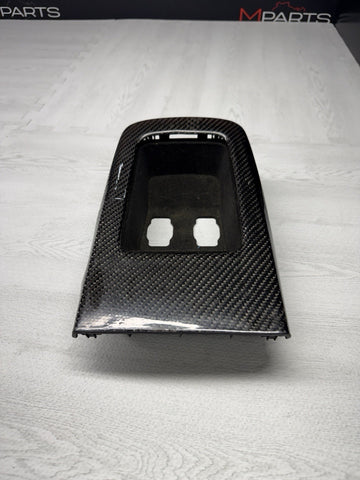 08-13 BMW E92 E93 M3 OEM Center Console Rear Sliding Tray Trim Carbon Fiber
