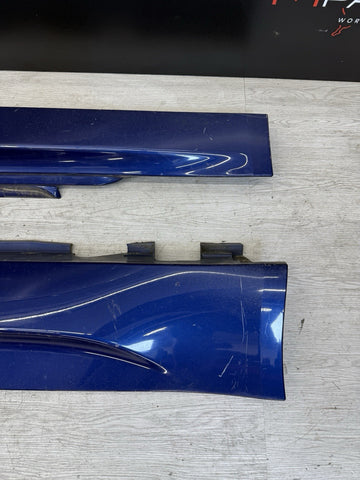 06-10 BMW E63 E64 M6 Side Skirts Rocker Panels Interlagos Blue OEM