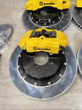01-06 BMW E46 M3 BREMBO Big Brake Kit Yellow Calipers Rotors Set NEW Plug Play