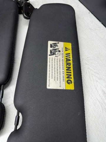 BMW E64 M6 Convertible OEM Sunvisors Sun Visors Black Leather Pair
