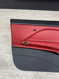01-06 BMW E46 M3 FRONT LEFT DRIVER SIDE DOOR PANEL CARD IMOLA RED OEM