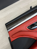 11-16 BMW F10 M5 SEDAN REAR RIGHT PASSENGER SAKHIR ORANGE DOOR CARD PANEL