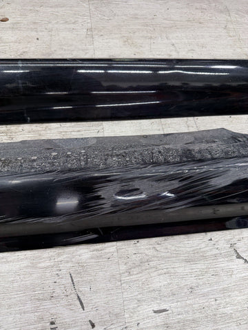01-06 BMW E46 M3 Rocker Panel Side Skirts OEM Carbon Black *Scratches*