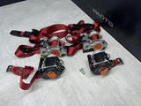 15-24 Porsche Macan Seat Belts Seatbelts Strap Red Set
