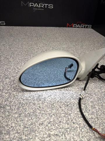 01-06 BMW E46 M3 Side View Door Mirrors Pair Alpine White *Notes*