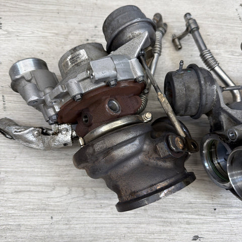 13-15 OEM BMW F10 F13 M5 M6 S63 PWG Garrett Turbo Turbos Turbocharger Set 62k